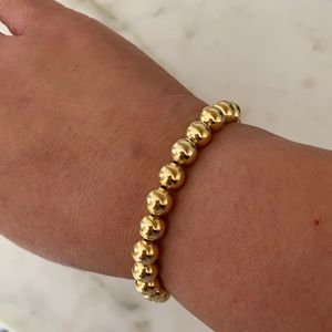 Sterling silver gold bead bracelet